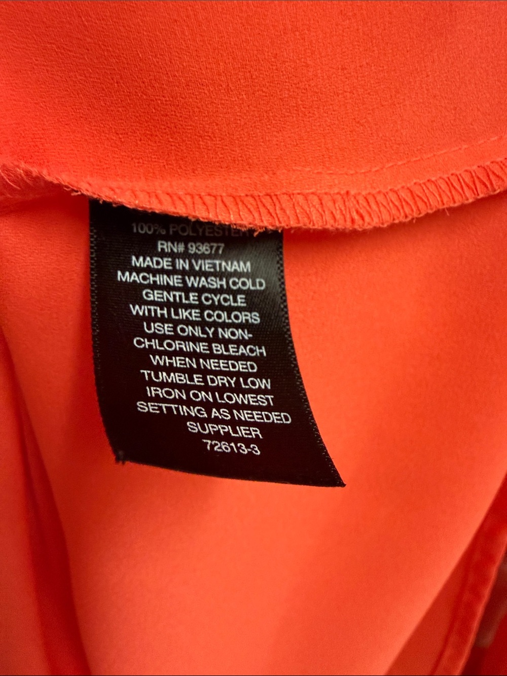 Worthington Coral-Red Button Down Blouse - Picture 7 of 7
